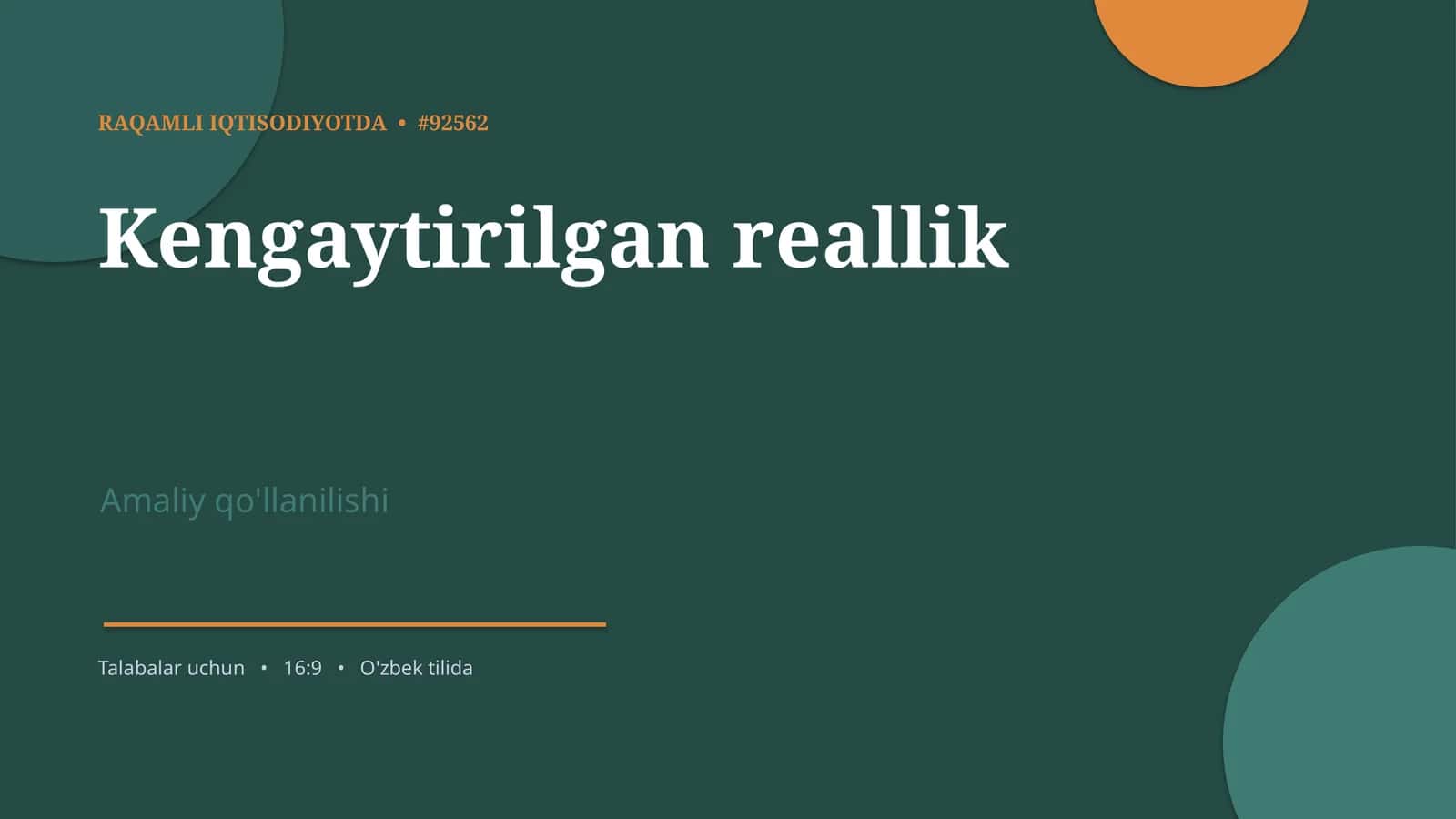 Kengaytirilgan reallik 1