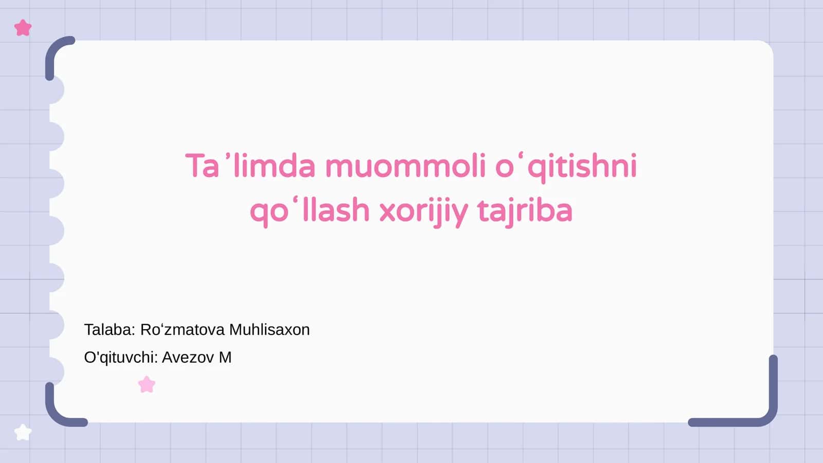 Muommoli oʻqitishni qoʻllash xorijiy tajriba 1