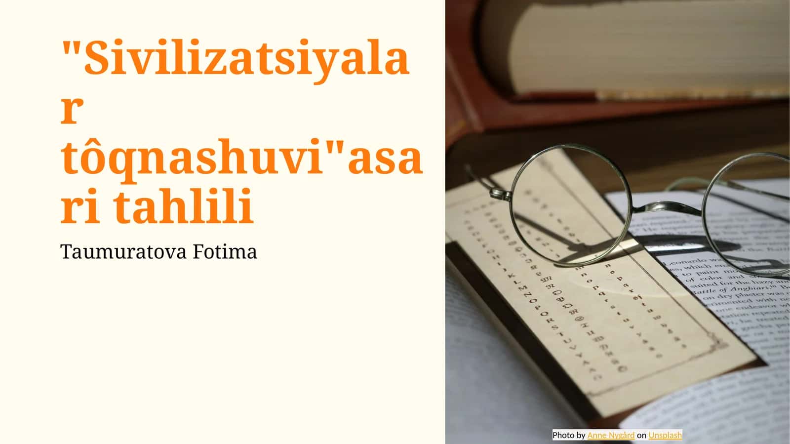 "Sivilizatsiyalar tôqnashuvi"asari tahlili 1