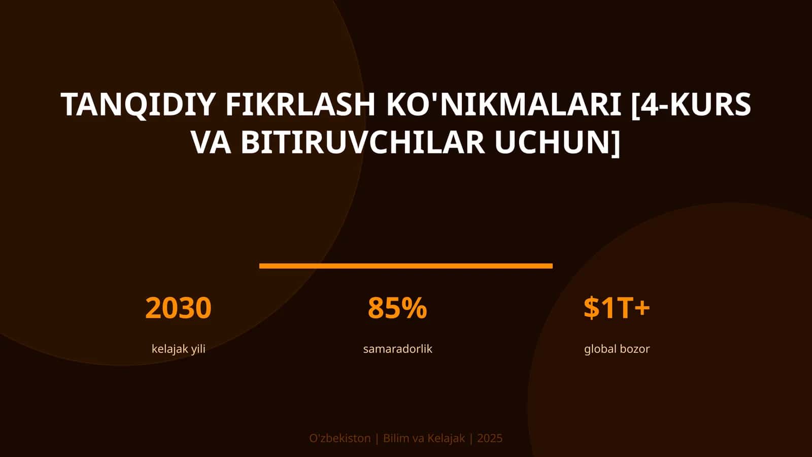 Tanqidiy fikrlash ko'nikmalari [4-kurs va bitiruvchilar uchun] 1
