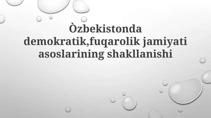 Fuqarolik Jamiyati Tashkilotlari va Demokratik Istirok 1