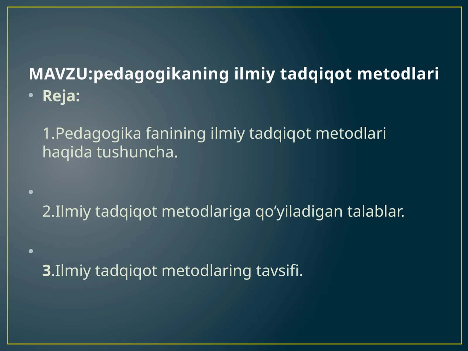 pedagogikaning ilmiy tadqiqot metodlari 1