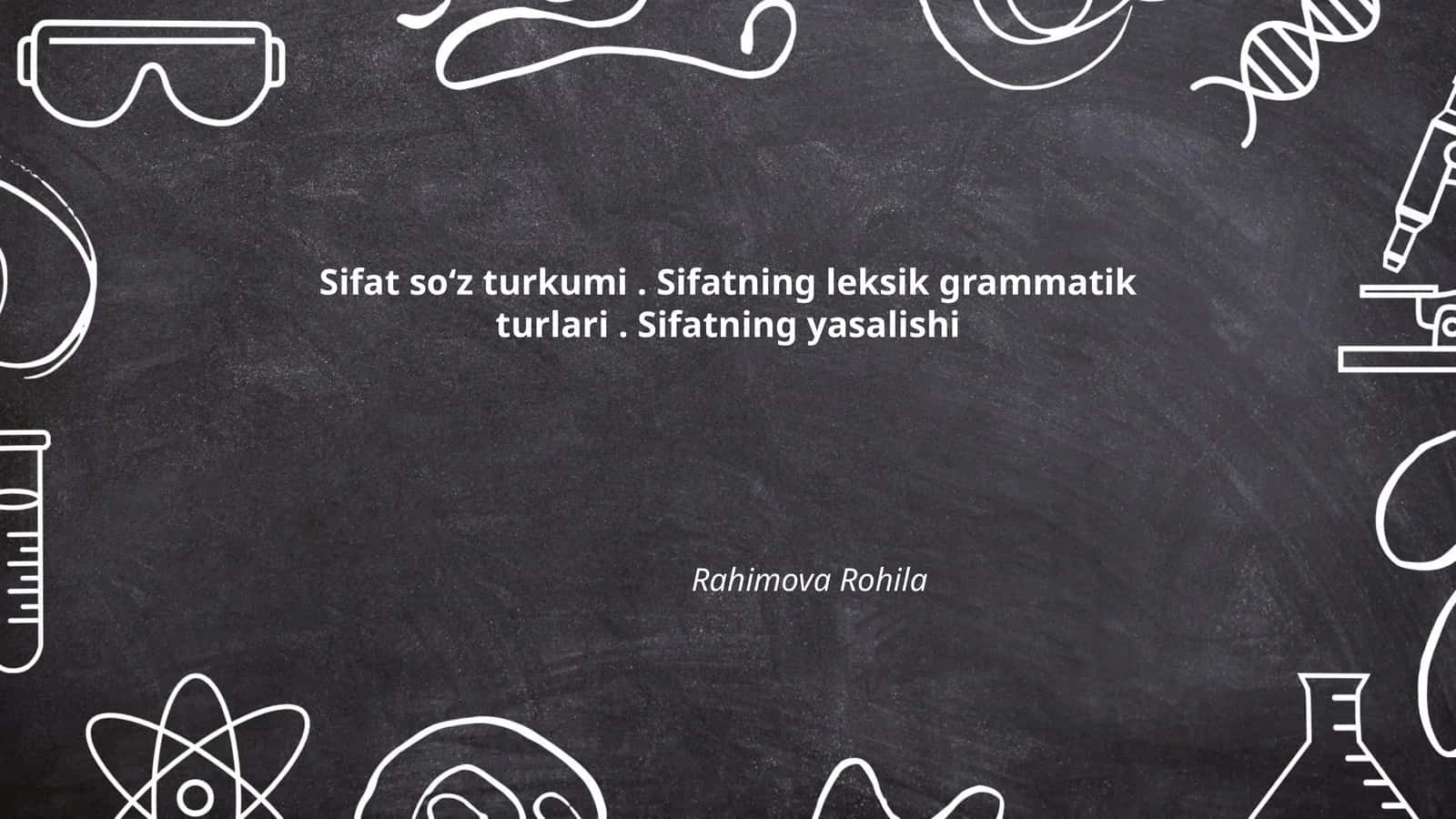 Sifat soʻz turkumi 1
