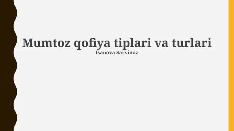 Qofiya tiplari va turlari 1