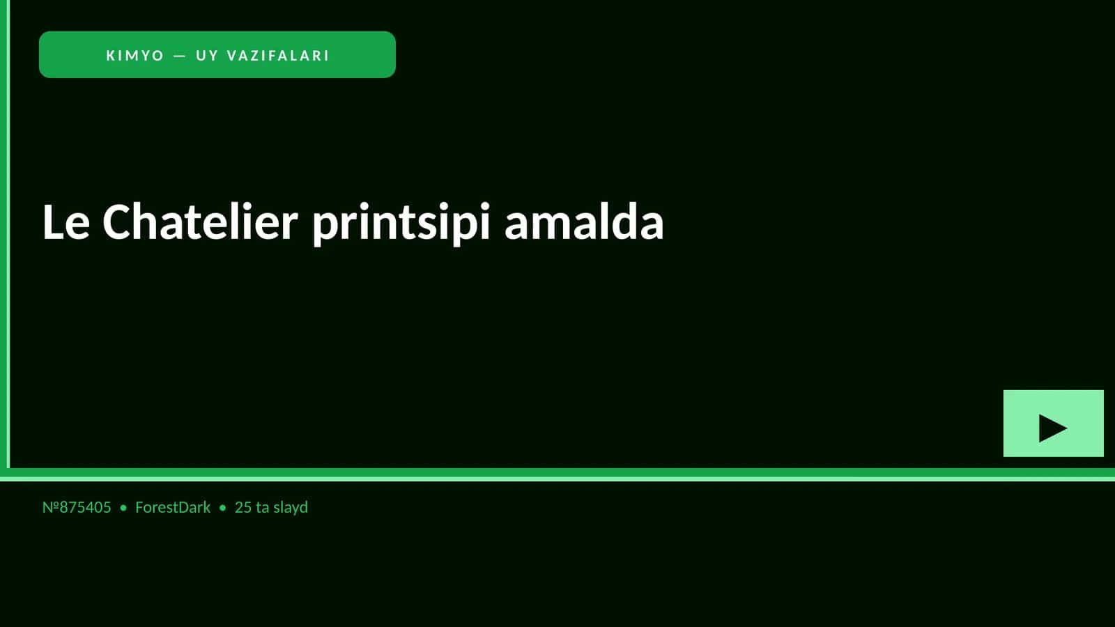 KIMYO — UY VAZIFALARI 1