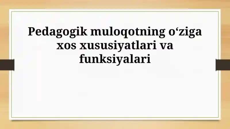 Pedagogik kommunikatsiya