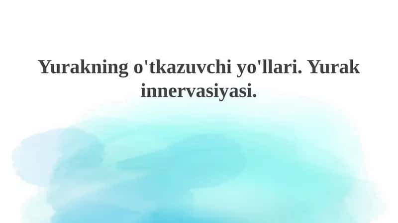 Yurakningo'tkazuvchiyo'llari 1