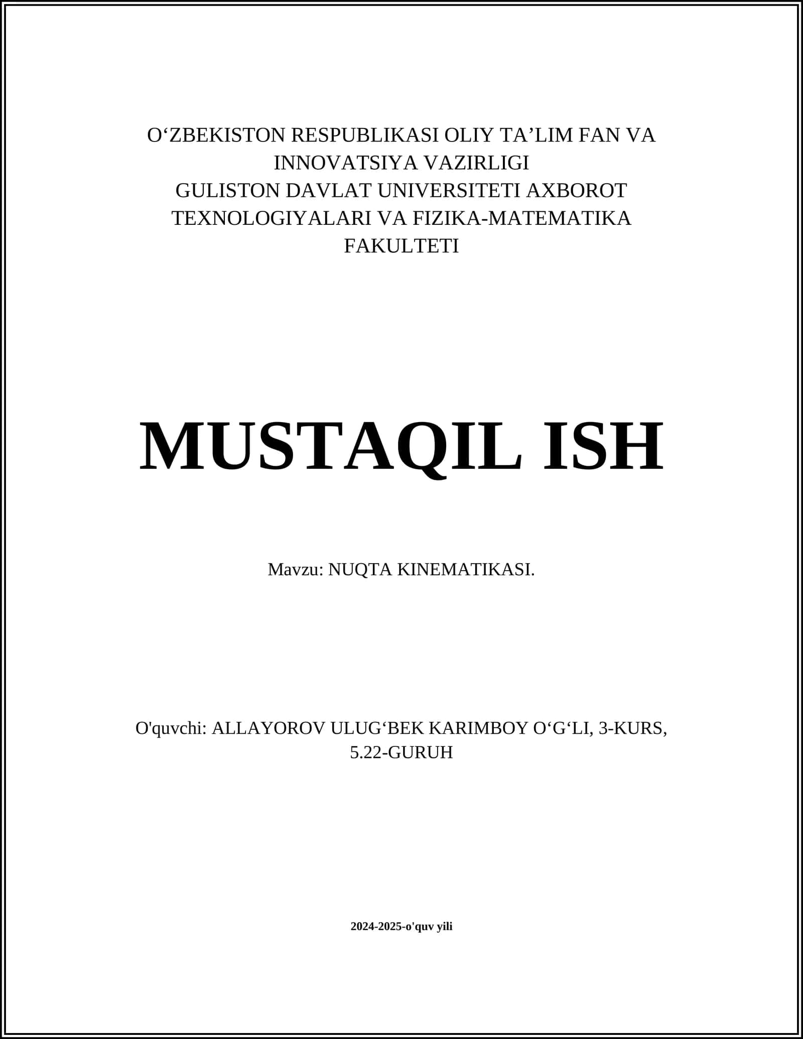 NUQTA KINEMATIKASI 1