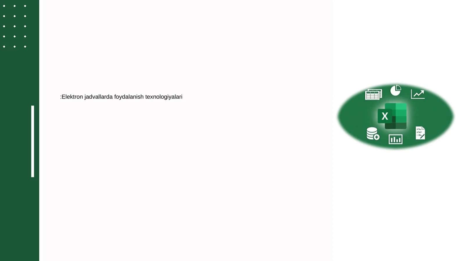Elektron jadvallarda foydalanish texnologiyalari 1