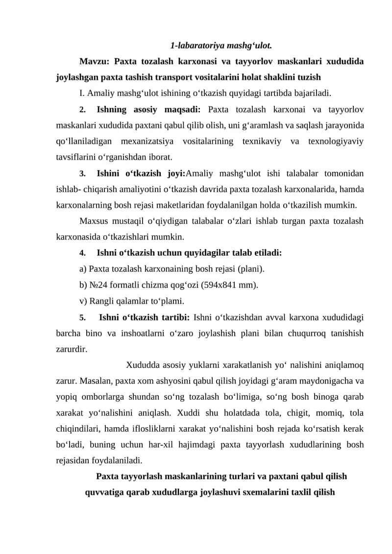 1-labaratoriya mashg‘ulot 1