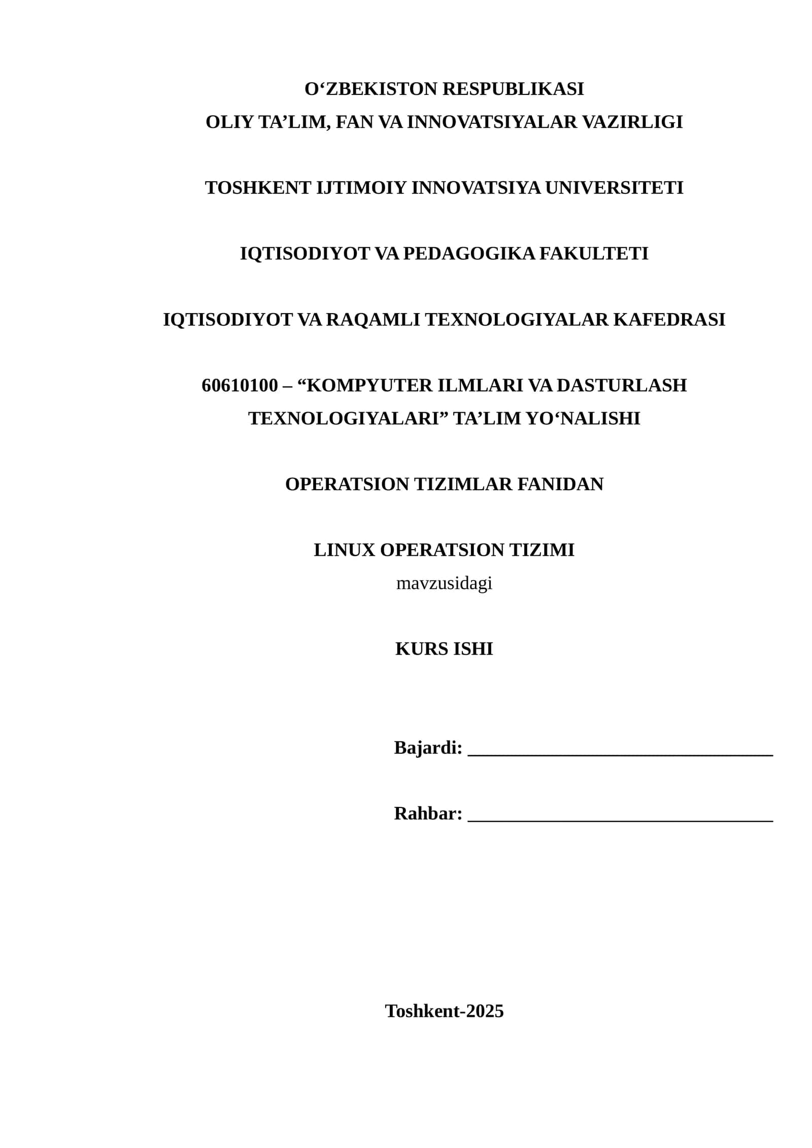 Linux operatsion tizimi 1