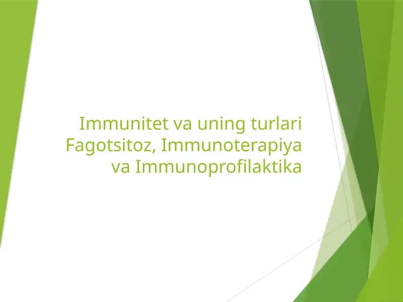 Immunitet va uning turlari 1