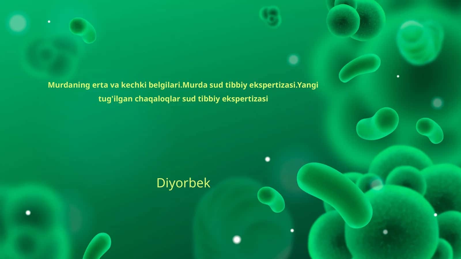 Murdaning erta va kechki belgilari 1