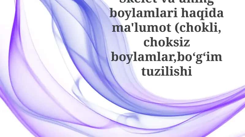 Skelet va uning bo`ylamlari haqida ma'lumot 1