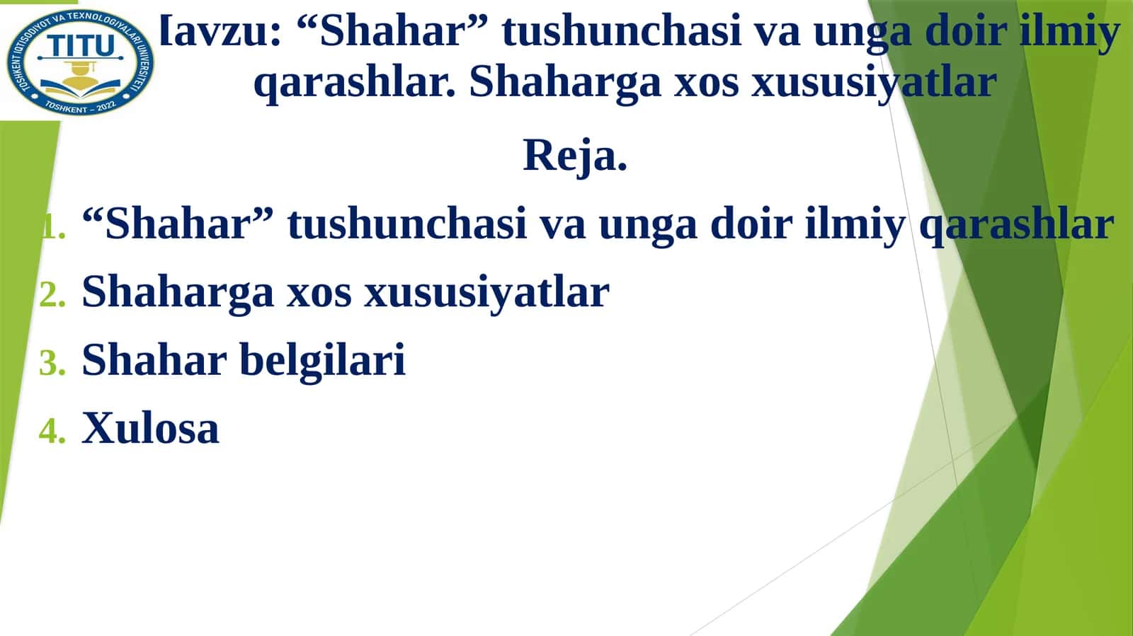 Shahar tushunchasi va unga doir ilmiy qarashlar 1