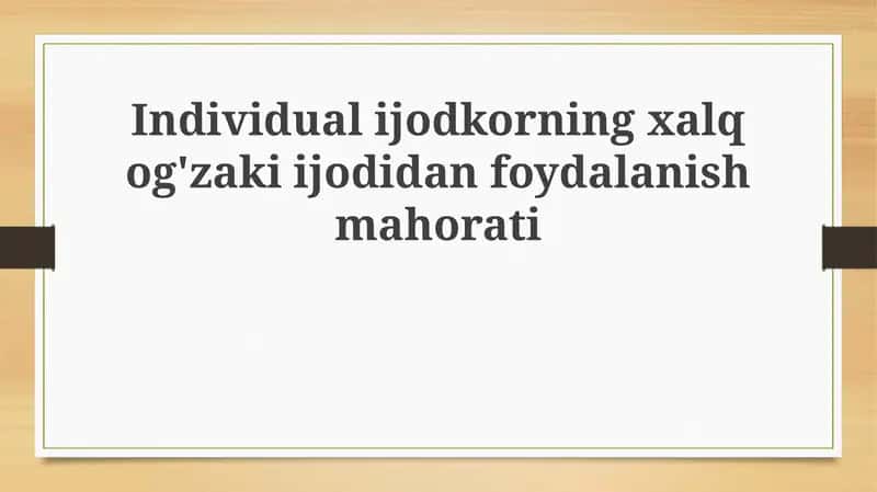 Folklor san'ati 1