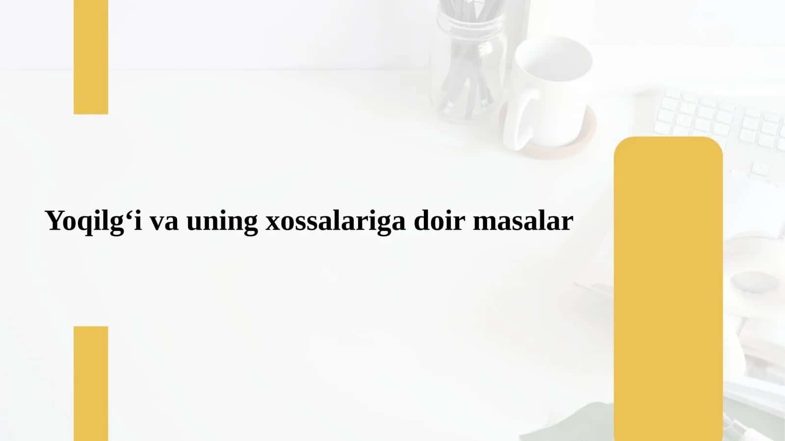 Yoqilg‘i va uning xossalariga doir masalar 1