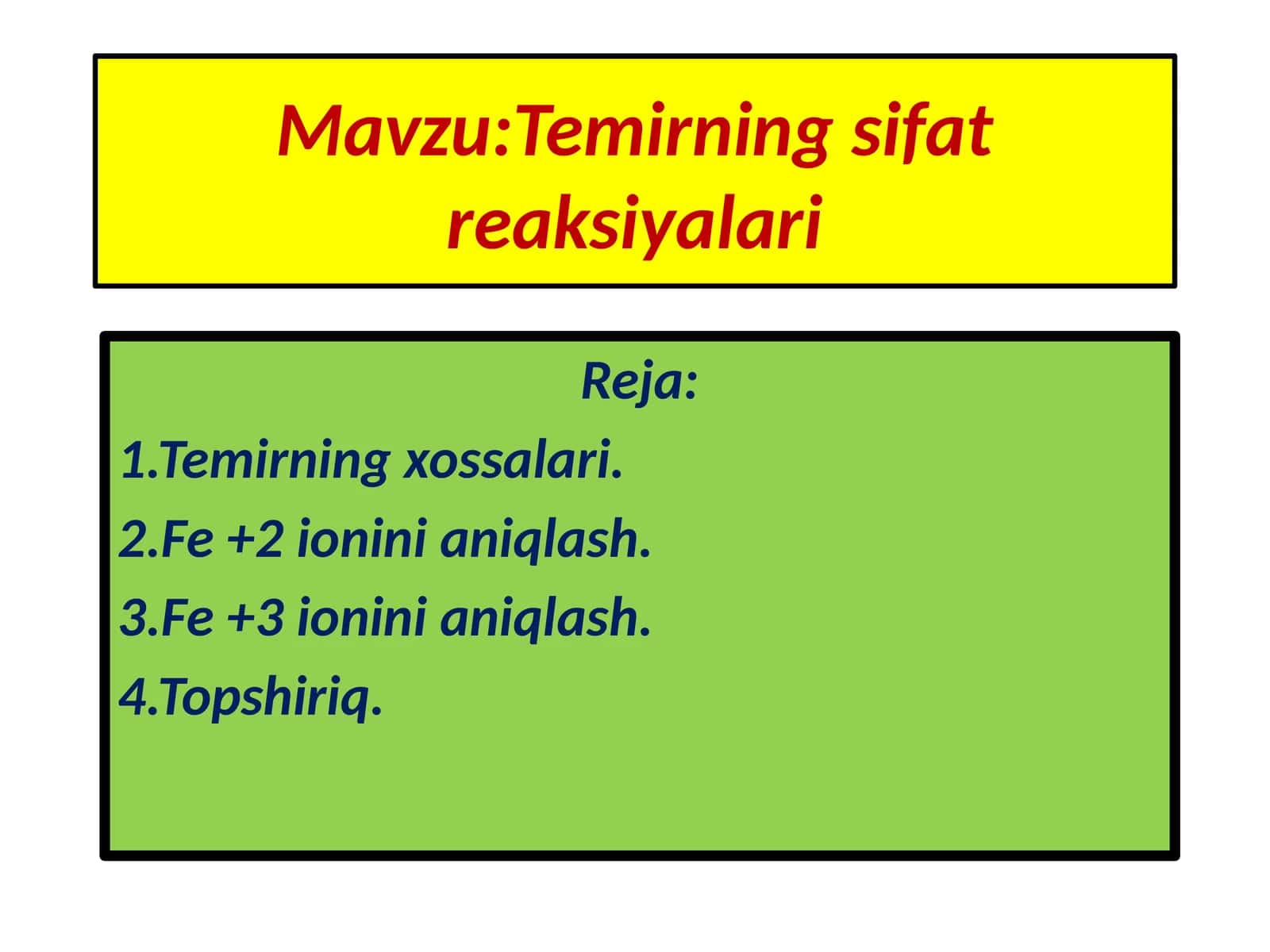 Temirning sifat reaksiyalari 1