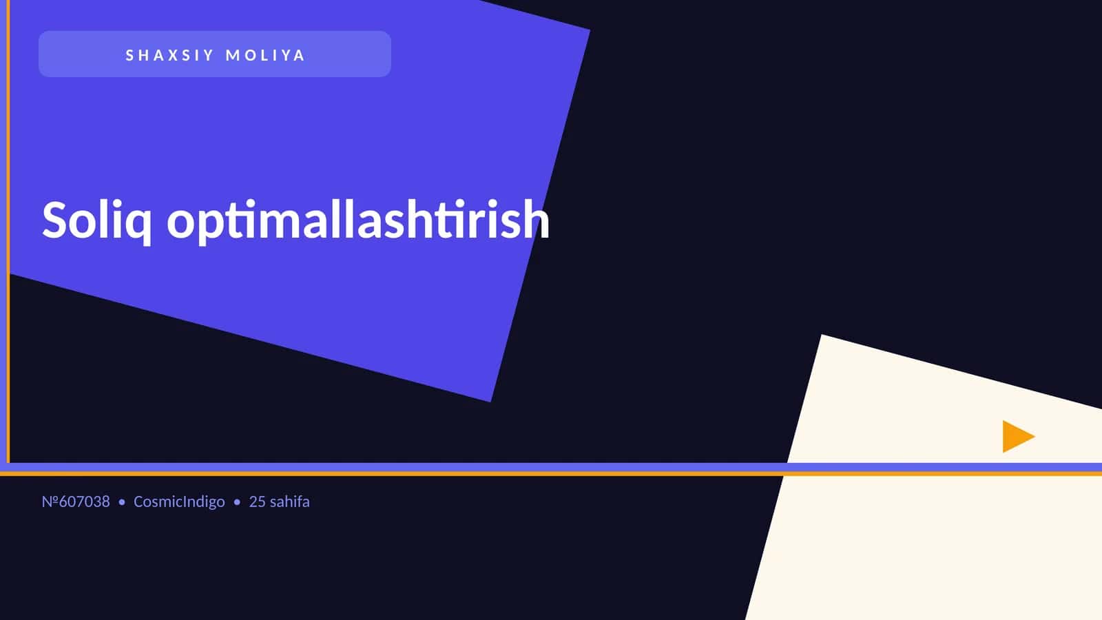 Soliq optimallashtirish 1