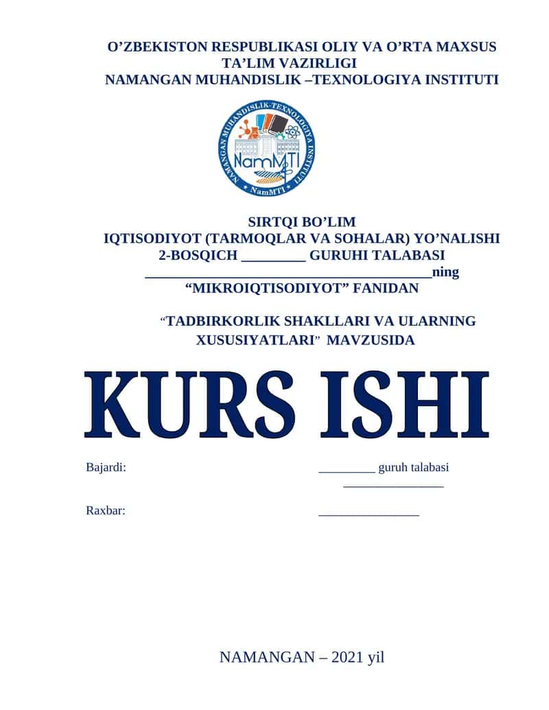 TADBIRKORLIK SHAKLLARI VA ULARNING XUSUSIYATLARI 1