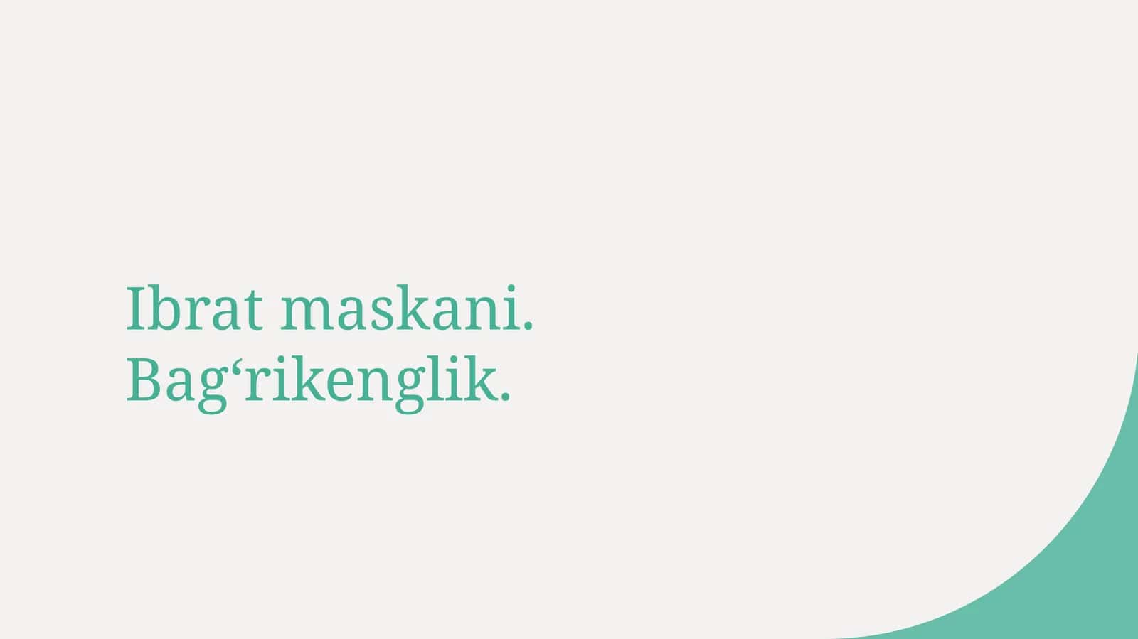 Ibrat maskani 1