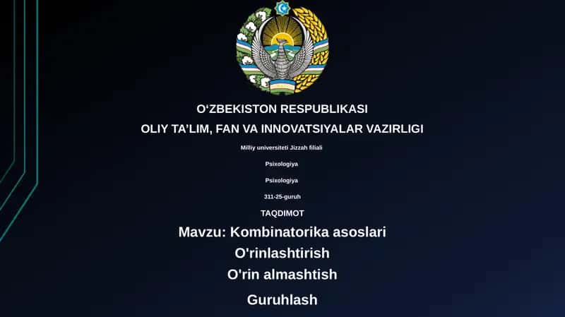 Kombinatorika asoslari 1