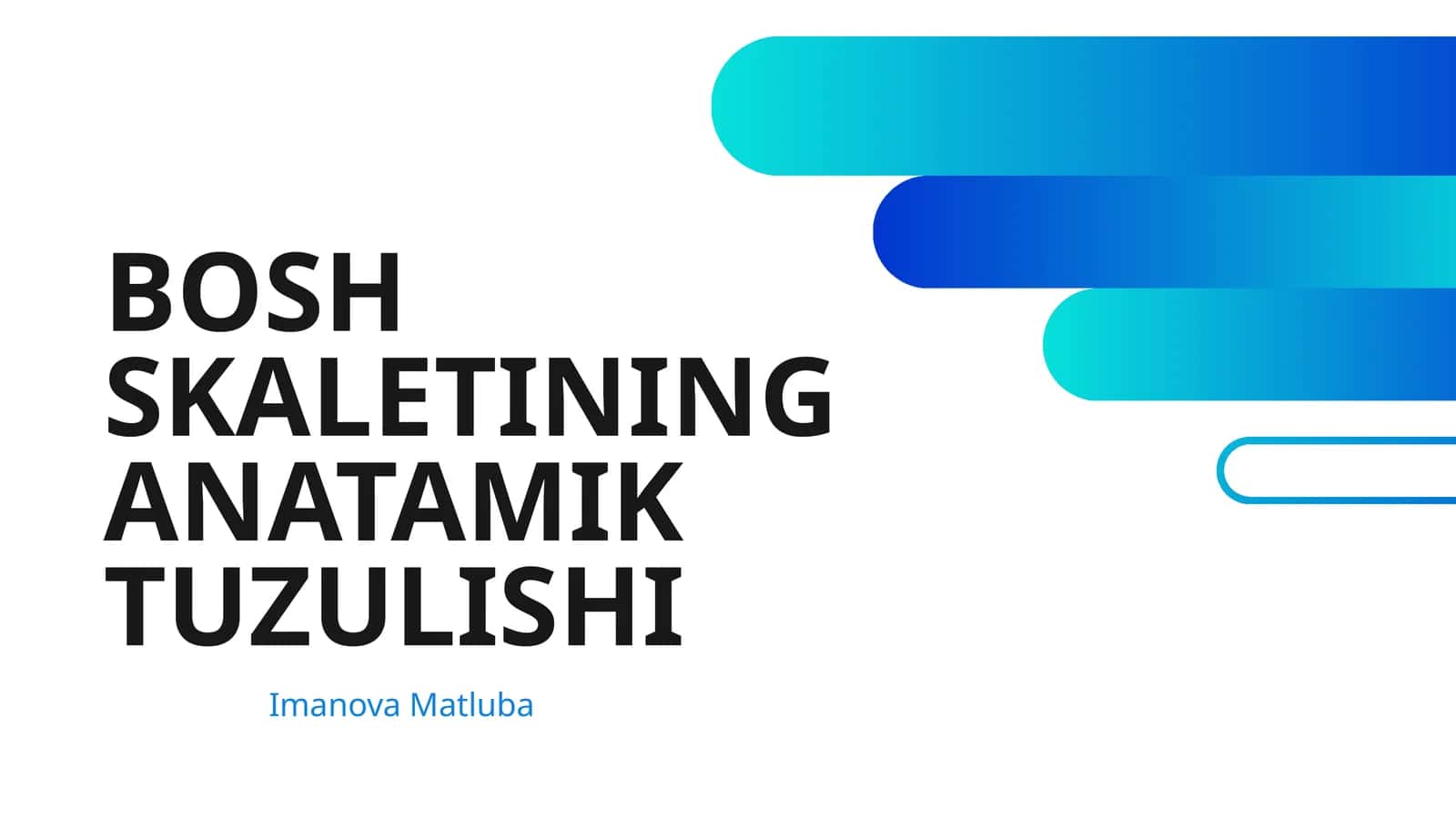 BOSH SKALETINING ANATAMIK TUZULISHI 1