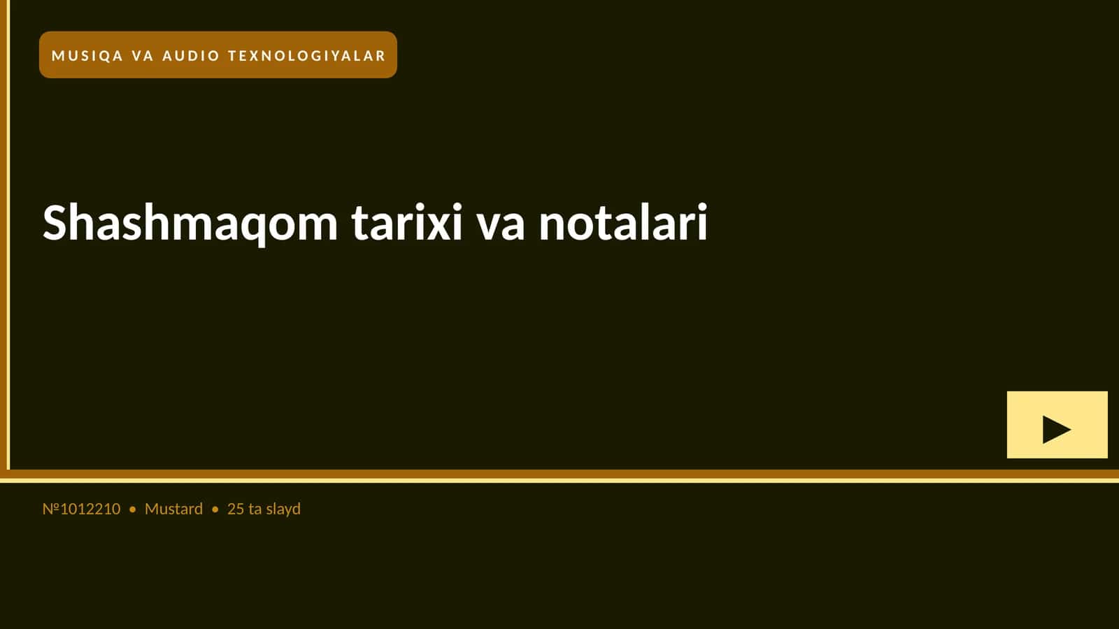 Shashmaqom tarixi va notalari 1