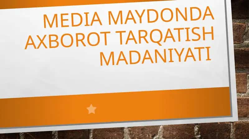 Mediamaydon axborotlar qatishmadaniyati 1
