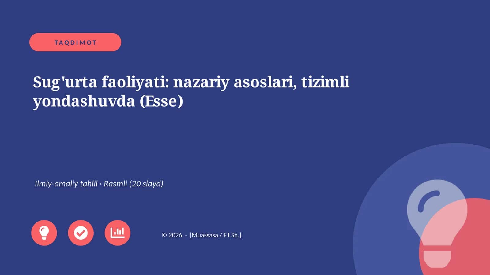 Sug'urta faoliyati: nazariy asoslari, tizimli yondashuvda (Esse) 1