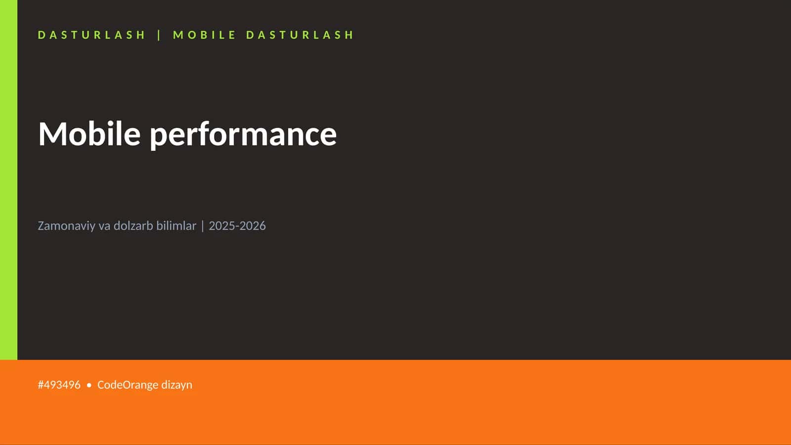 Mobile performance 1