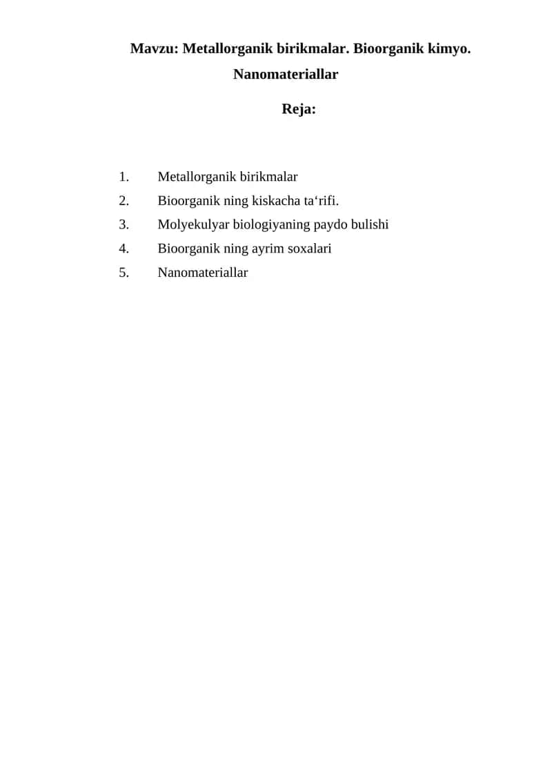 Metallorganik birikmalar 1