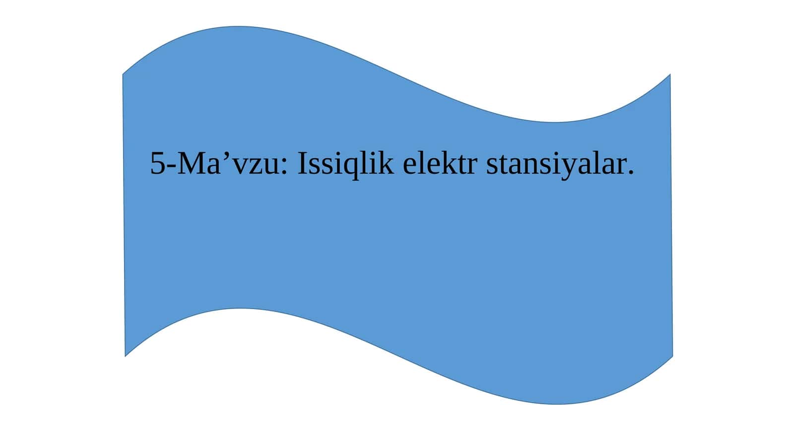 Issiqlik elektr stansiyalar 1