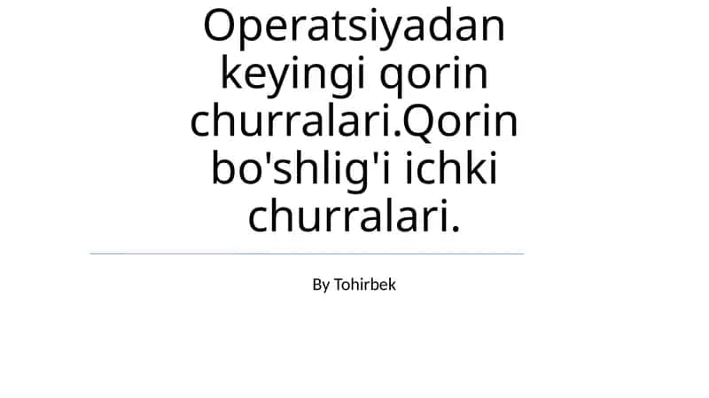 Qorin churralari bo'shlig'i ichki 1