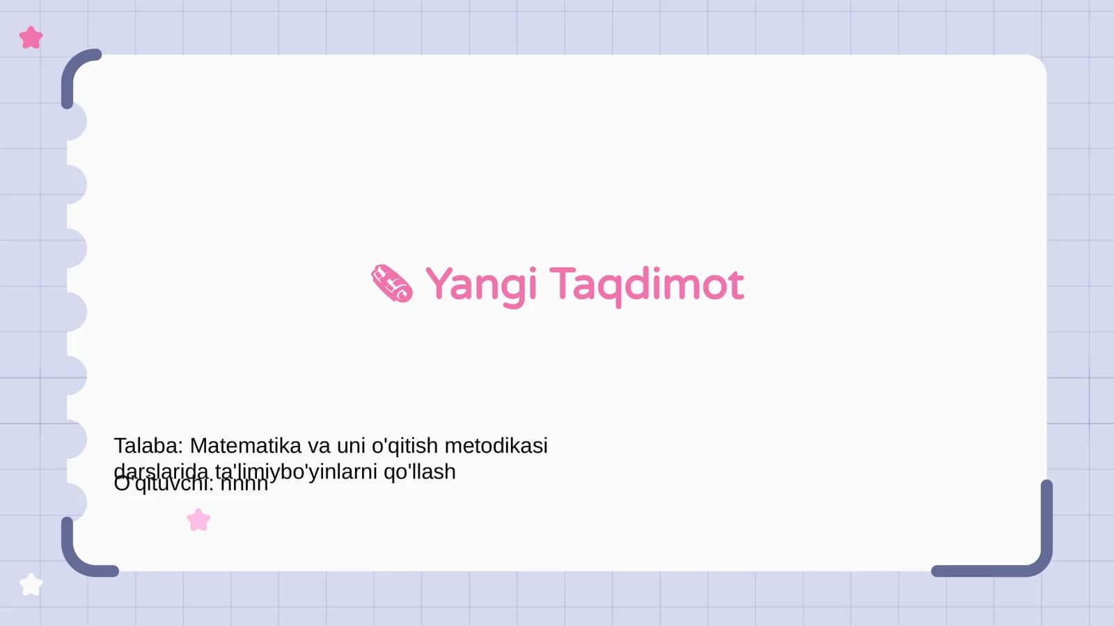 Matematika va uni o'qitish metodikasi darslarida ta'limiy bo'yinlarni qo'llash 1