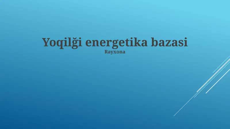 Yoqilği energetika bazasi 1