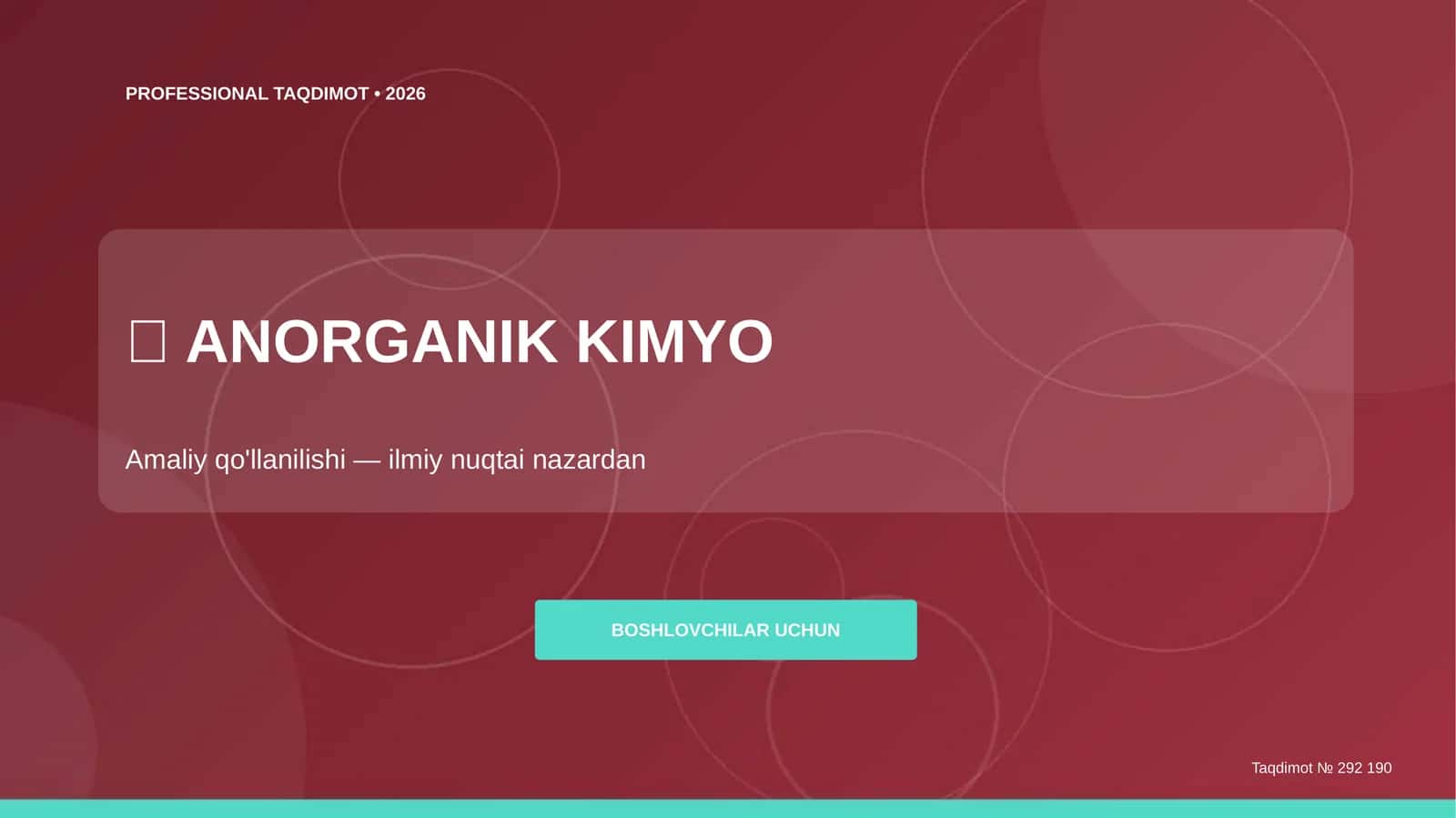 ANORGANIK KIMYO 1