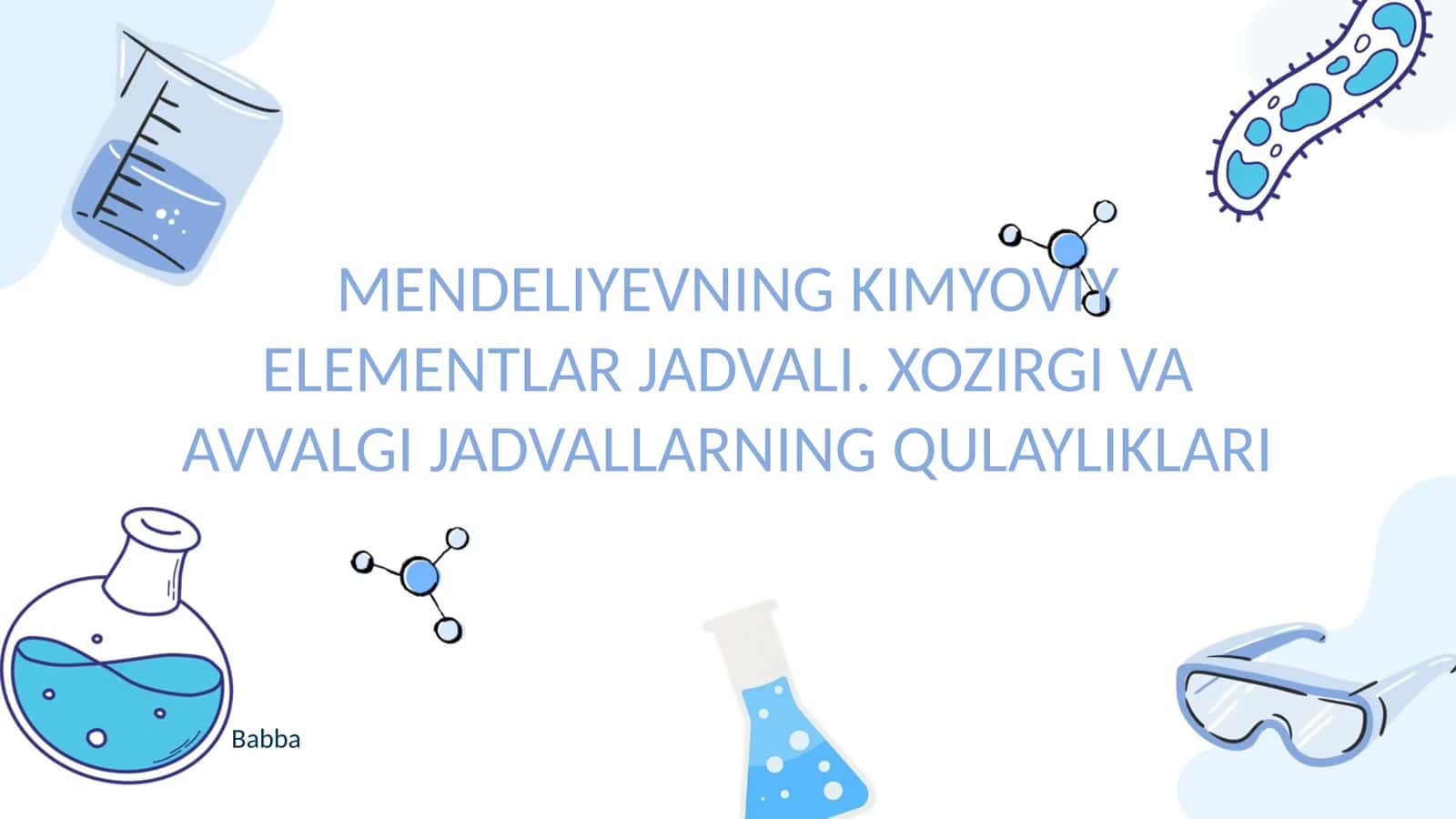 Mendeliyevning Kimyoviy Elementlar Jadvali 1