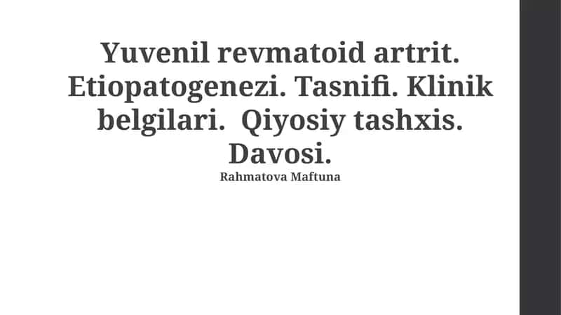 Voyalar Revmatizoid Artriti 1