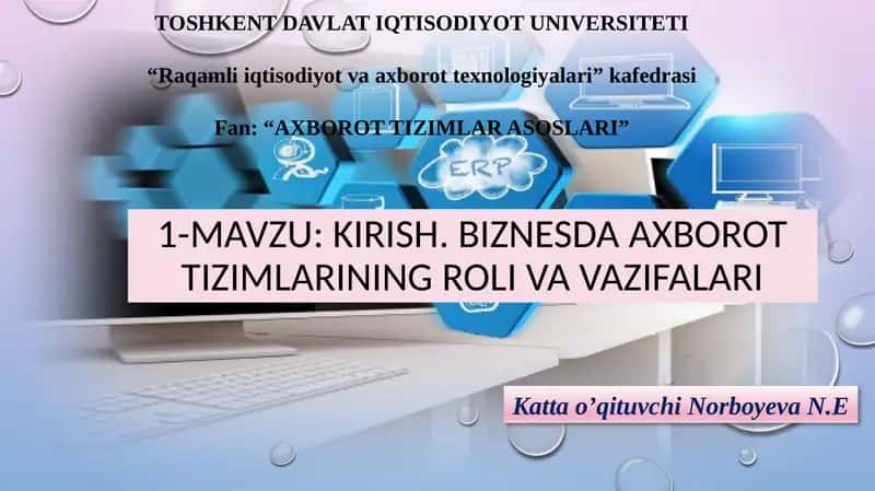 Axborot Tizimlari Asoslari 1