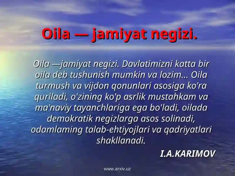 Oilashunoslik fanining maqsad va vazifalari