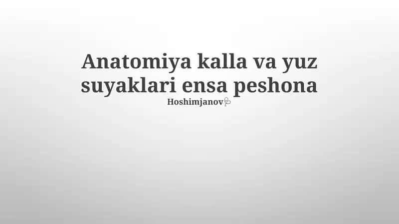 Yuz suyaklari anatomiya 1