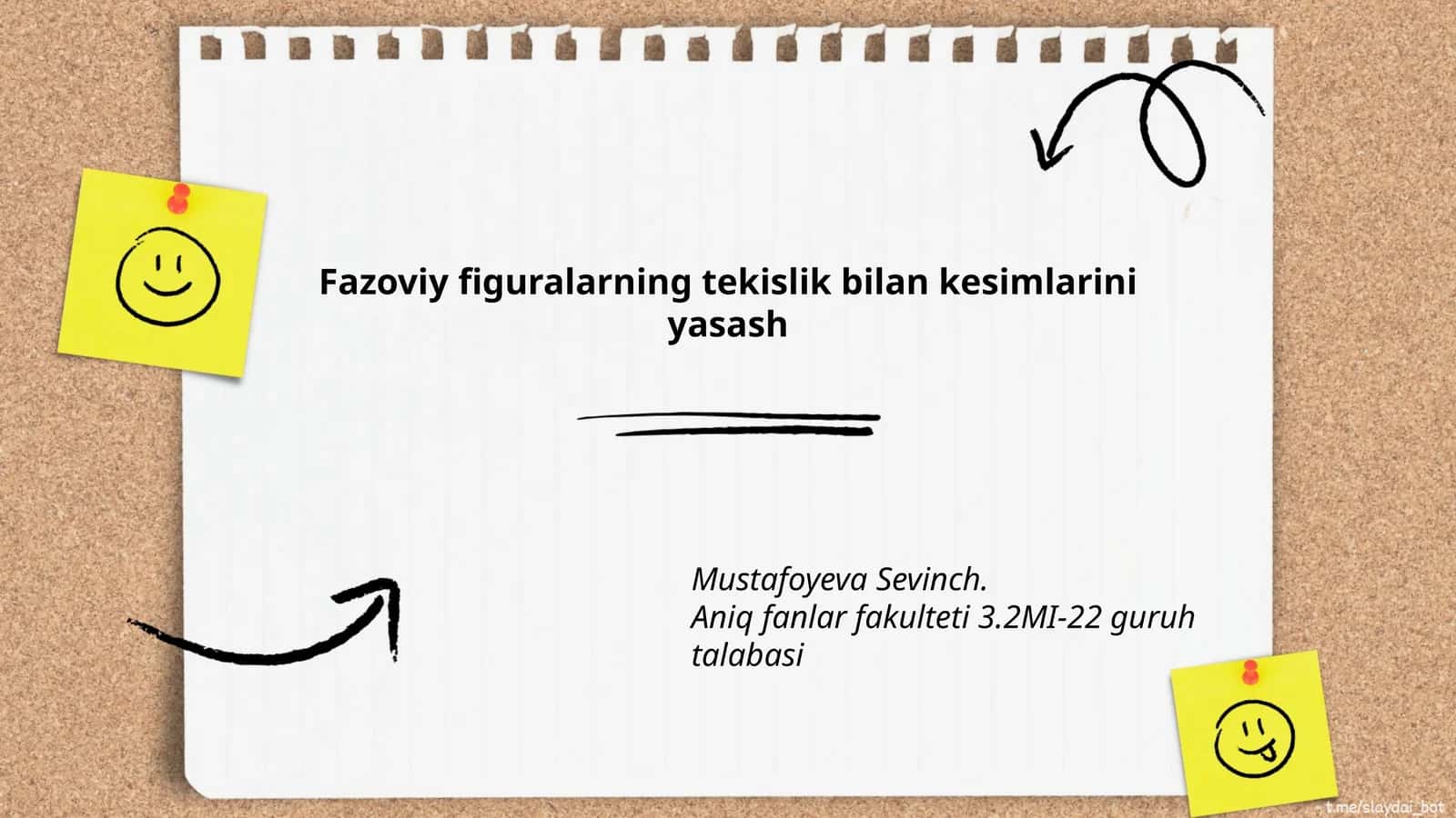 Fazoviy figuralarning tekislik bilan kesimlarini yasash 1