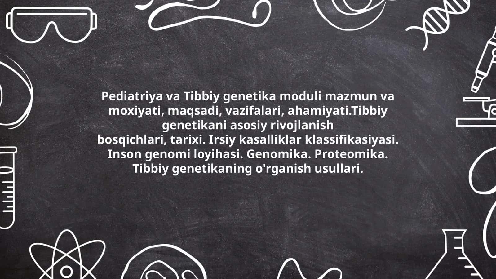 Pediatriya va Tibbiy genetika moduli 1