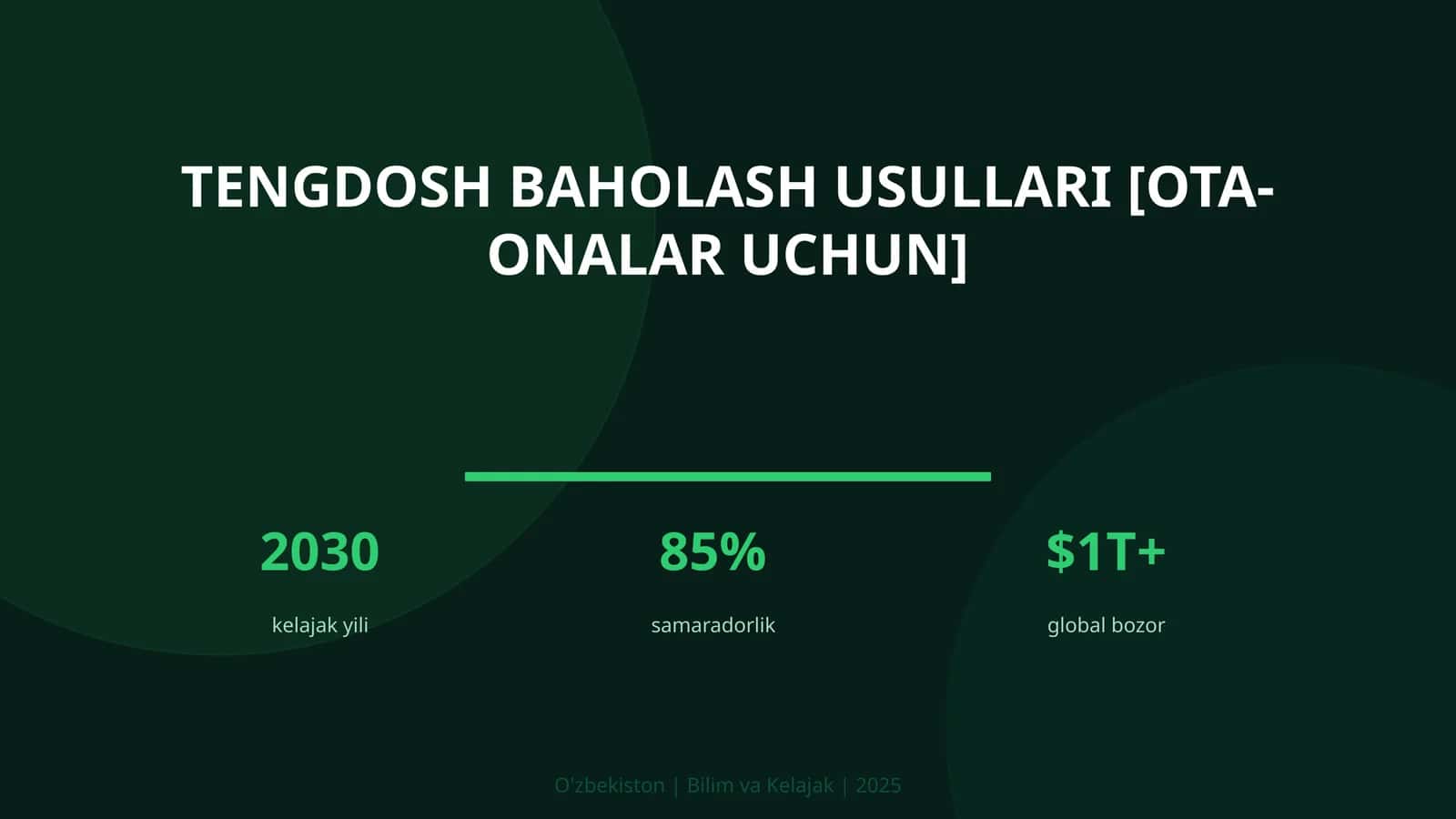 Tengdosh baholash usullari [ota-onalar uchun] 1