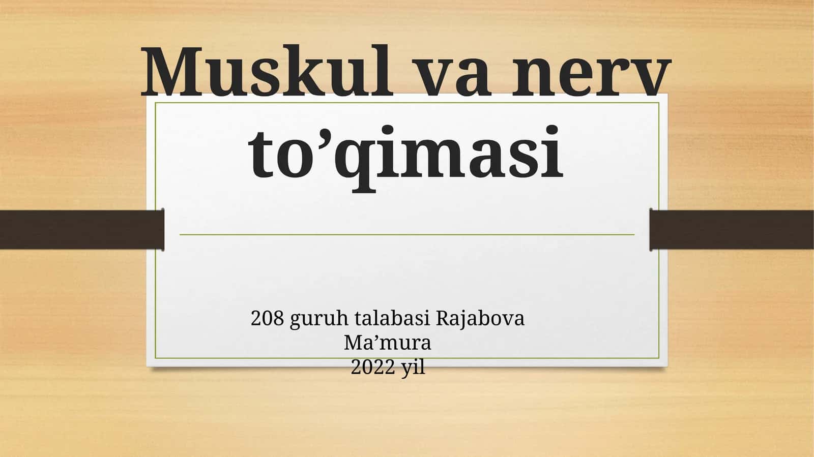Muskulvanervto’qimasi 1