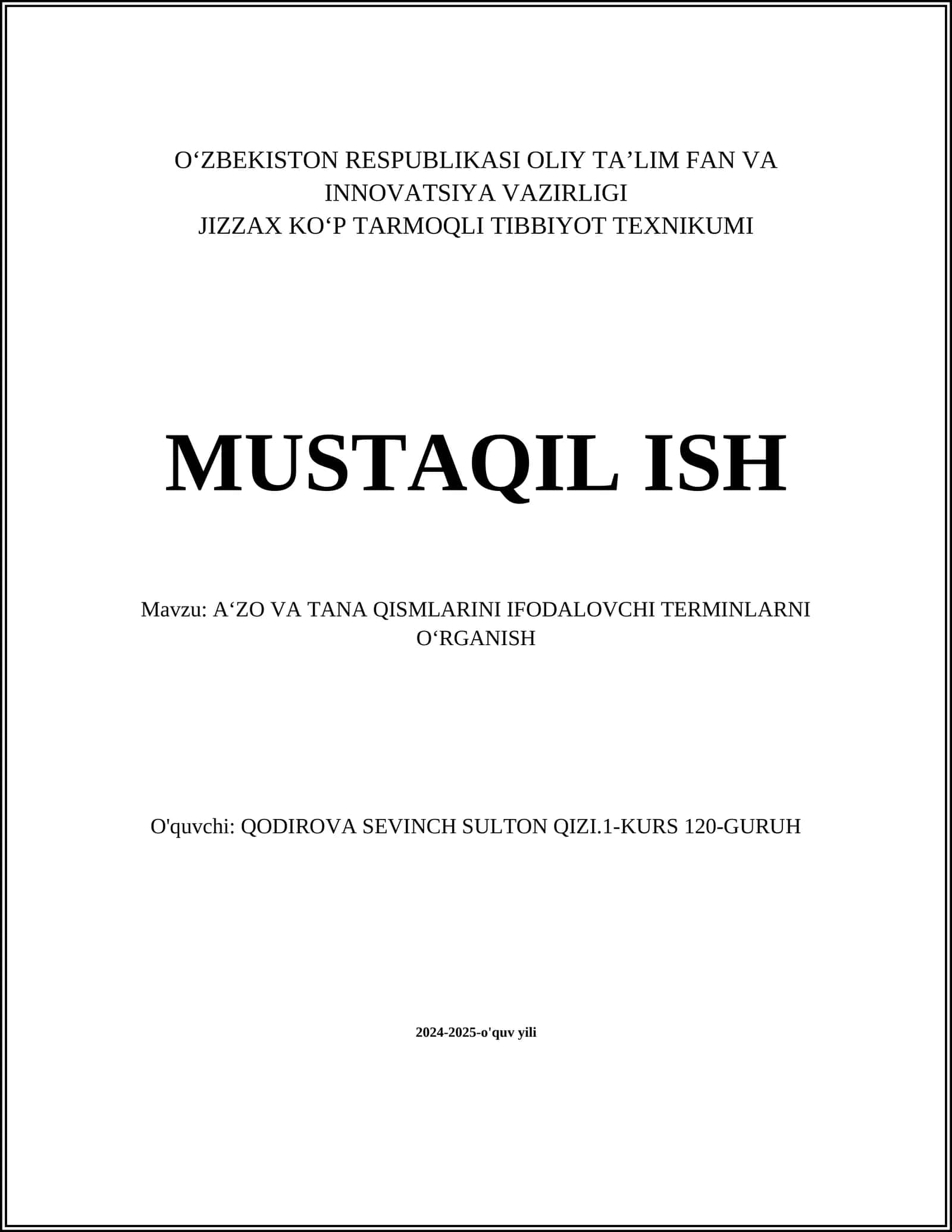 A‘zolar anatomiya terminlari 1