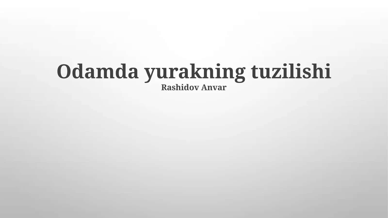 Yurakning Tuzilishi 1