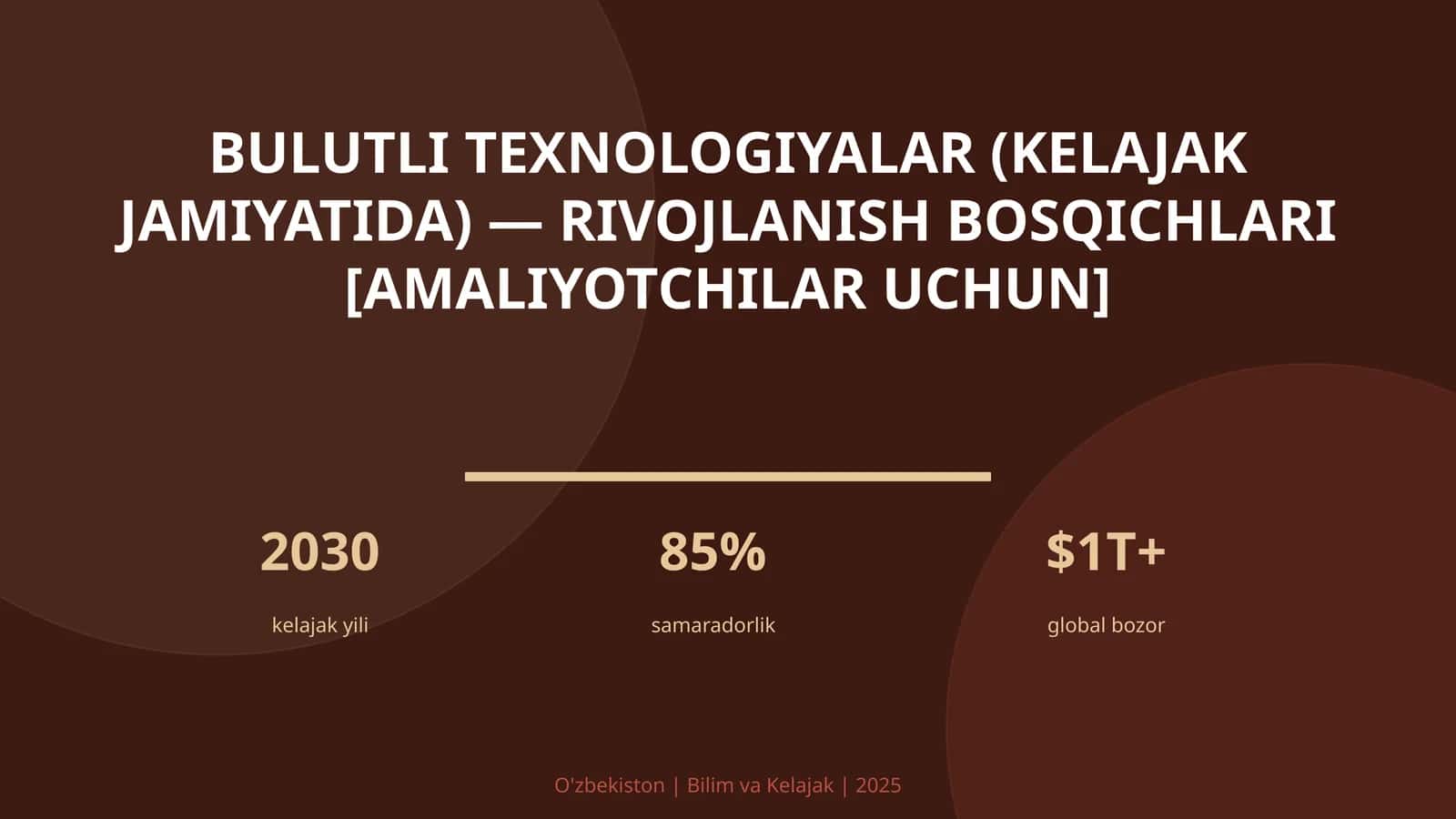 Bulutli texnologiyalar (kelajak jamiyatida) — rivojlanish bosqichlari [amaliyotchilar uchun] 1