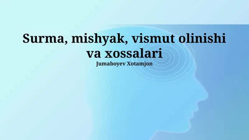 Vismutning qo`llanilishi 1